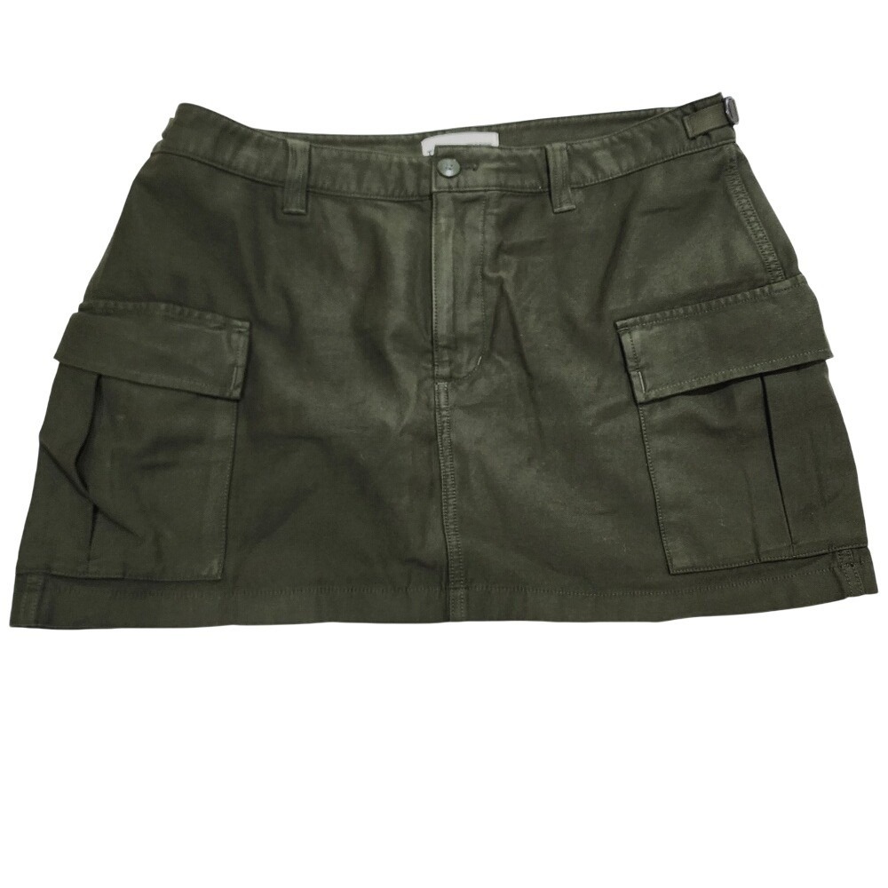 Aritzia TNA Surplus Olive Green Cargo Mini Skirt Size 12 Military Streetwear